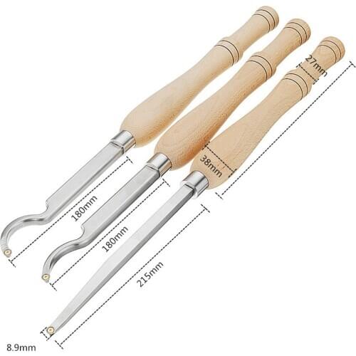 Alloy Steel Hollowers T1 T2 T3 Howllowing Tools Wood Handle With Wood Carbide Insert Wood Turning Tool