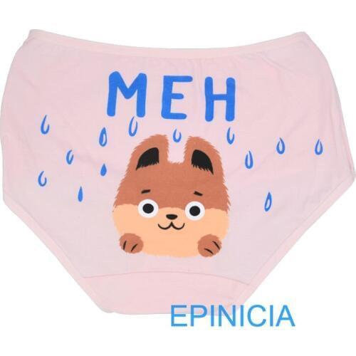 Ladies Cartoon Panties Cotton Cute Hipster Underwear Women Mid Size Girls' Lovely Bear Printed Briefs Low Waist Breathable Panty