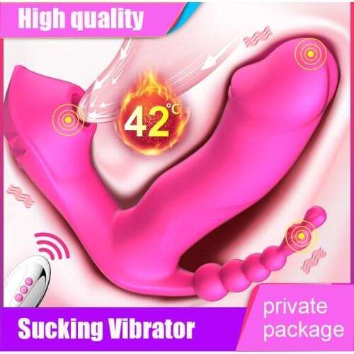 Wearable Sucking Dildos Vibrator G-Spot Clitoris Heating Toy Orgasm Anal Viginal Massager Adult Sex Toys for Women Vibrador shop