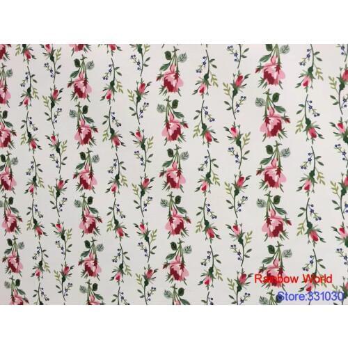 High Quality flower pattern Faux PU Leather fabric for DIY sewing sofa table shoes bags bed material(1 yard)