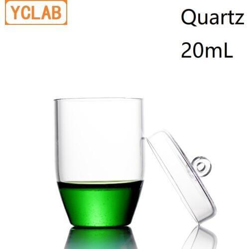 YCLAB 20mL Quartz Crucible with Lid or no Lid Highly Transparent High Temperature Resistance Laboratory Chemistry Equipment