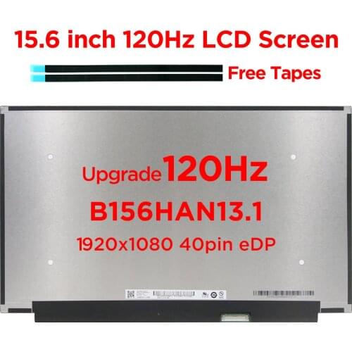 15.6" 120Hz Laptop LCD Screen B156HAN13.1 B156HAN13.0 Fit NV156FHM-NX1 NX2 For Lenovo Legion 5-15ARH05H S7-15IMH5 40pin eDP
