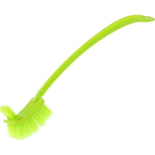 Double Sided Toilet Brush Lavatory Brush Plastic Long Handle Bathroom Cleaning Brush Household Floor Bathroom Cleaning Tools