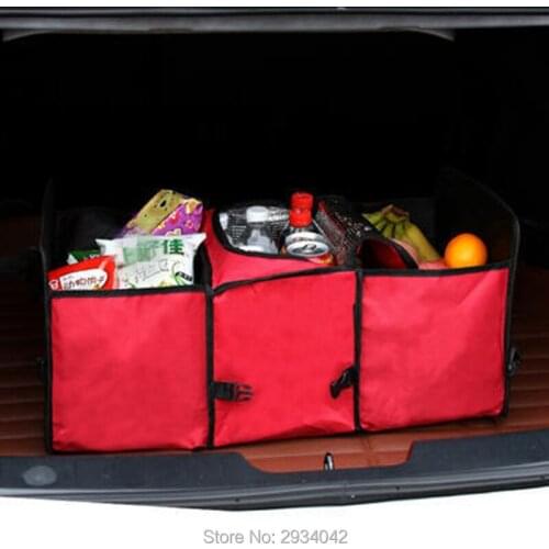 1 piece Car suitcase storage bag Oxford cloth folding car storage box bag freezer car-styling accessories stickers 60*32*28cm