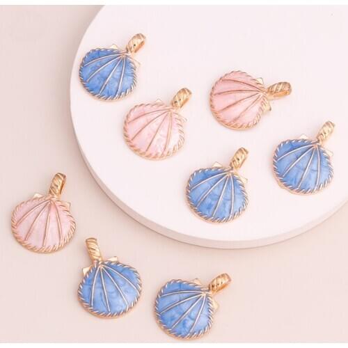 10pcs Heavy Alloy Shell Charms for Making Pendants Necklaces Enamel Bracelets Crafting Drop Earrings 26x20mm Accessories