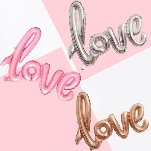 2 Set LOVE Letter Foil Balloon Anniversary Wedding Engagement Valentines Birthday New Year Party Decoration