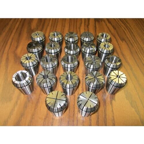 22pcs/set ER32 COLLETS Complete Sizes including all 16th & 32nds--New