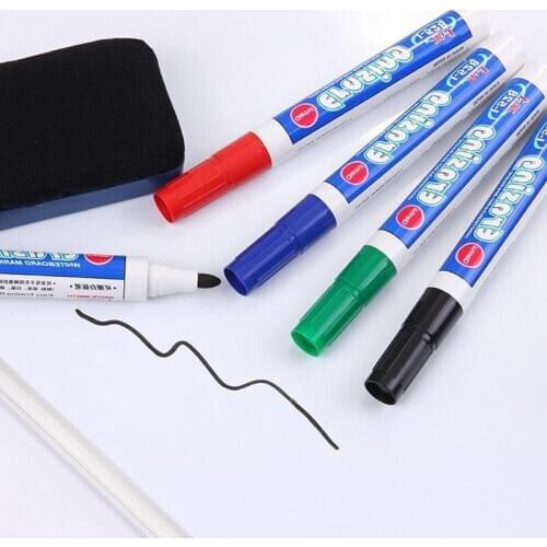 4-Count Low-Odor Dry Erase Markers, Fine Point, Assorted Colors