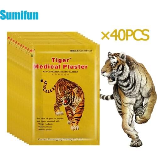 40pcs Tiger Balm Arthritis Patch Herbal Medical Plaster Muscle Neck Sprain Joint Pain Relief Sticker Body Relaxation Massage