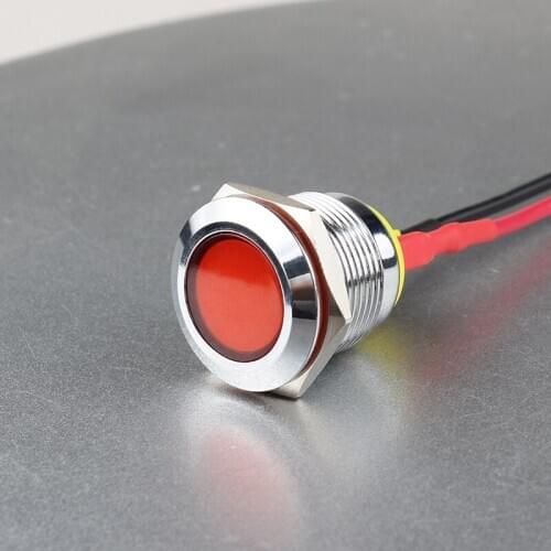12V 24V 25MM Music Level Deflation Indicator Lamp Power Supply Signal Light with Wire 5pcs