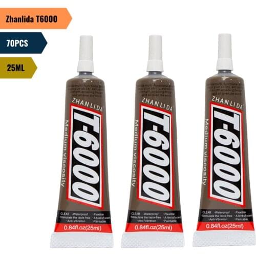 70PCS 25ML Zhanlida B6000 Adhesive Telephone Glass Glue Repair Point Diamond Jewelry Glue Mobile Phone Touch Screen