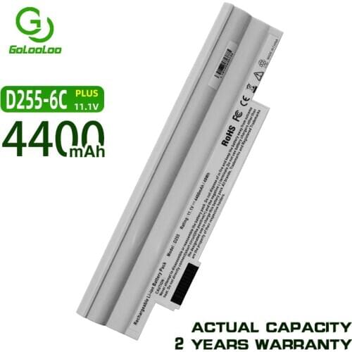 Golooloo White 4400mAh Laptop Battery For Acer Aspire One 522 722 AO522 AOD255 AOD257 AOD260 D255 D257 D260 D270 AL10A31 AL10B31