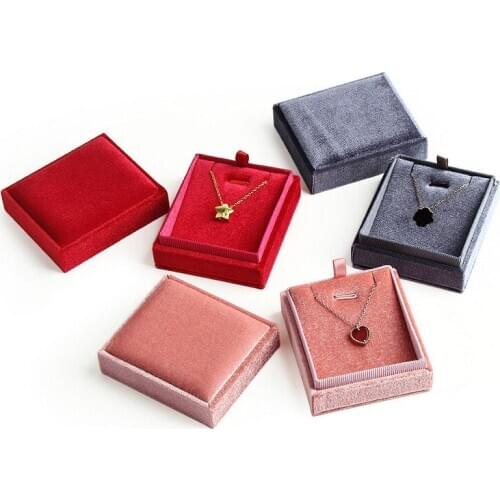 Velvet Jewelry Box Ring Earring Necklace Display Stand Organizer Storage Case Holder Jewelry Gift Boxes Packaging Wholesale