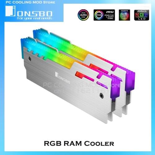 JONSBO NC-3 RAM Cover 5V ARGB 3Pin MOBO AURA SYNC Streamer Cooling Vest LED Memory Radiator Crystal shape 2pcs