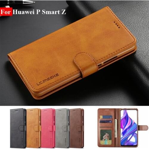 Huawei P Smart Z Case Leather Vintage Phone Case For Huawei P Smart Z Cases Flip Magnetic Wallet Cases On Huawei P Smart Z Cover