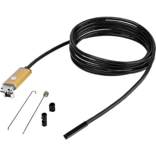 Hd 2IN1 PC Android Endoscope 7mm 5M 6 Lens USB Endoscope Camera Waterproof Inspection Borescope Micro OTG USB Car Endoscope