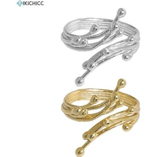 KIKICHICC 925 Sterling Silver 2021 Geometric Irregular Resizable Adjustable Ring Jewelry Gift Luxury Crystal Zircon Plain