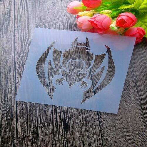 Clip art tool card DIY album cover painting template cake laser cutting template Big bats ST76