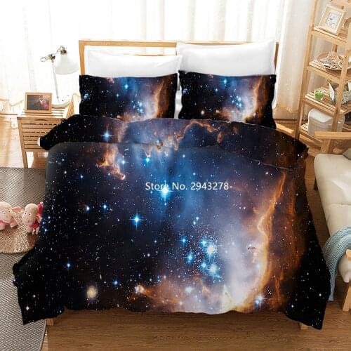 Galaxy Dream Starry Bedding Set Starry Bedding Cover Linen Pillowcase Colored Bedding Linen Is Suitable for Children and Adults