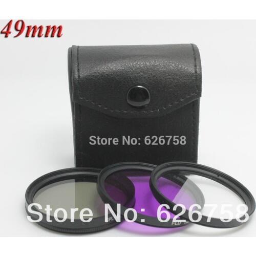 RISE(UK) 49mm UV FLD CPL+BAG Filter Set Polfilter for Canon nikon D90 D7000 EOS 650D 600D 550D 1100D
