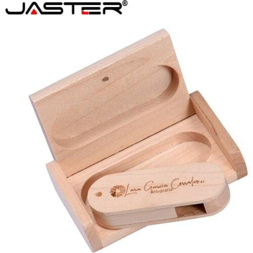 JASTER (over 1 PCS free LOGO)wooden sabert USB 2.0+ gift box USB flash drive creative pendrive 8GB 16GB 32GB 64GB memory U-stick