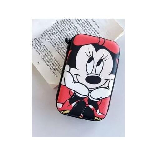 Disney Mickey Cartoon coin purse minnie boy girl coin bag handbag headset storage bag charger data cable storage box Clutch