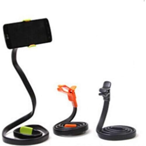 Creative Portable Flexible Telescopic Snake Shape Universal Lazy Phone Holder Stand Bracket With Clamp For Bed Desk
