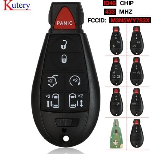 Kutery 2/3/4/5/6/7 Button Smart Remote Key Fob M3N5WY783X IYZ-C01C 433Mhz For Chrysler Dodge Jeep Grand Cherokee JCUV ram