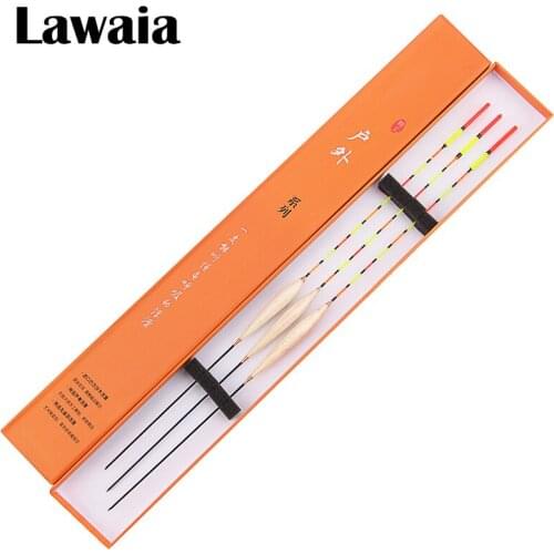 Lawaia Pool Floats Set Of a Box Of 3 Colors Eye-catching Hard Tail 3 Sizes Use Barr Stable Stability Vertical Fishing Tools Buoy