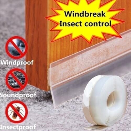 Summer Door and Window Seals Door Seam Door Bottom Windproof Insect-Proof Window Insulation Waterproof Rubber Strip
