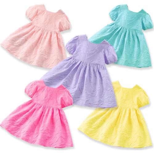 2020 INS Fashion Girls Dress Sequin Short Sleeve Dress Party Dress Shiny Princess Boutique Clothing Golden Rose Red