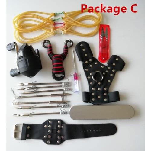 Outdoor Fishing Slingshot Set Powerful Archery Shooting Hunting Set Combination Arrow Slingshot Catapult Fishing Tools
