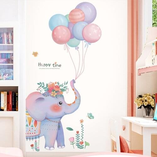 New Cartoon Forest Animals Wall Stickers for Bedroom Kids room Nursery Living room Eco-Friendly Self-adhesive Door Wall Decals