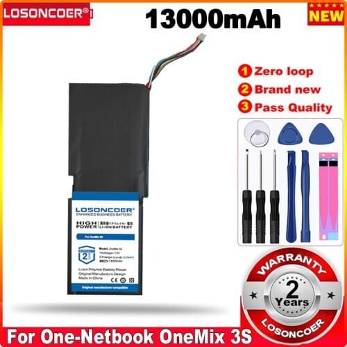 LOSONCOER 0 Cycle 100% New 13000mah Battery For One-Netbook OneMix 3S OneMix3S 506480