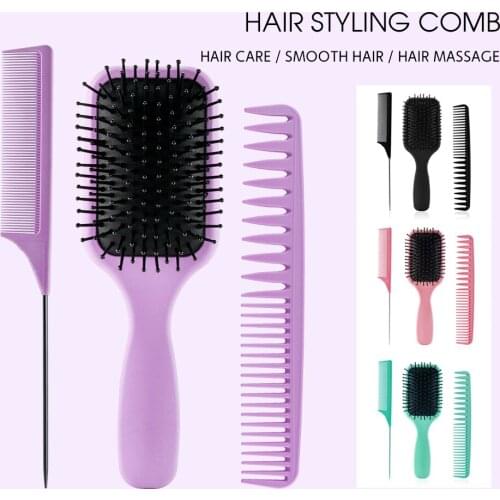 Professional Hair Scalp Massage Hairbrush Anti-Static Detangling Hair Comb Barber Haircut Comb Hair Styling Tools Massage Comb