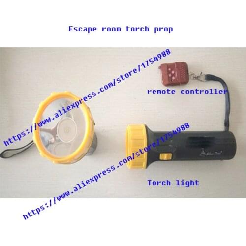 Real life escape room remote controller controll torch light prop