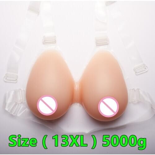 5000g K cup Strap-on Silicone Breast Forms Fake Breast Enhancer Silicone Breast Forms False Fake Boobs Breast Cosplay Dresser