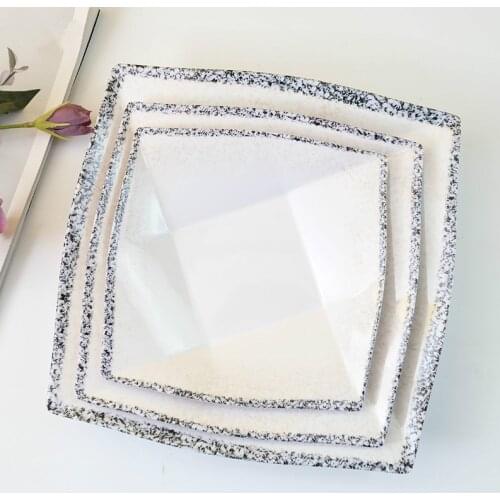 Nordic melamine imitation porcelain tableware bone China anti-fall corrugated cutting board white simple decorative plate