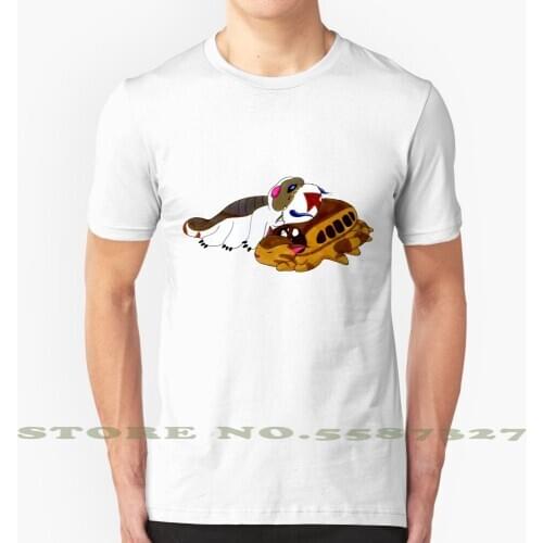 Fuzzy Transport Summer Funny T Shirt For Men Women Appa Catbus Nekobasu Totoro My Neighbor Totoro Sky Bison Anime Fanart