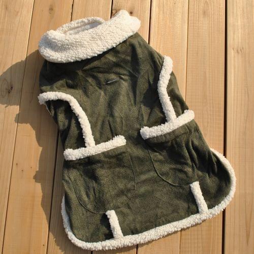 Pet Dog Cat Warm Winter Vest Coat Sweater Outwear Shearling Fleece Dog Jacket Lambswool Suede Vest