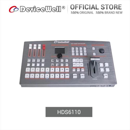 DeviceWell HDS6110 HD Video 10 CH HDMI-compatible DVI USB2 SDI8 SD HD 3G Multiview PGM PVW Mixer Camera Control New Switcher