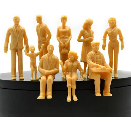 Railway Train People Miniature Figures 1 25 Scale Diorama Architecture Building Layout Sand Table Landscape Unpainted ABS 30pcs