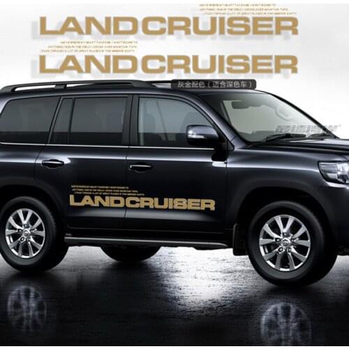 1 Pair Car Styling Vinyl Auto Body Door Sticker Decals for Global Worldwide Adventure LC200 LC76 LC120 Land Cruiser