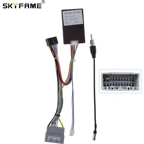 SKYFAME 16Pin Car stereo Wire Harness Cable canbus For Jeep Compass 2007-2009