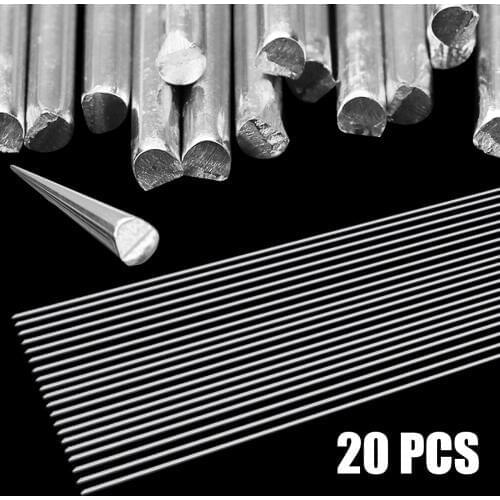 20pcs 2mm*500mm Aluminum Welding Rods Anti-rust Wire Soldering Rod Set for Argon Arc Welding and Filling Material