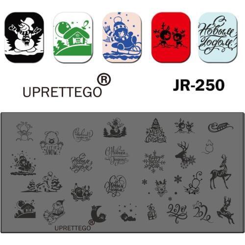 2019 Stainless Steel Stamping Plate Template Watch Gear Hand Gesture Xmas Coffee Hip Hop Geometry Tree Nail Tool JR241-250