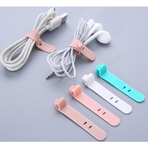 4Pcs/lot Xiaomi Mijia Universal Line Storage Clip Desk Organizer Winder Portable Earphone Data Cable Storage Buckle Organizer