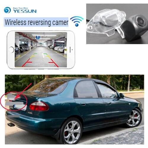 CAR hd wireless Rear View Camera For Daewoo ZAZ Lanos Sens 4LEDS Night Vision Reverse Camera backup camera license plate camera