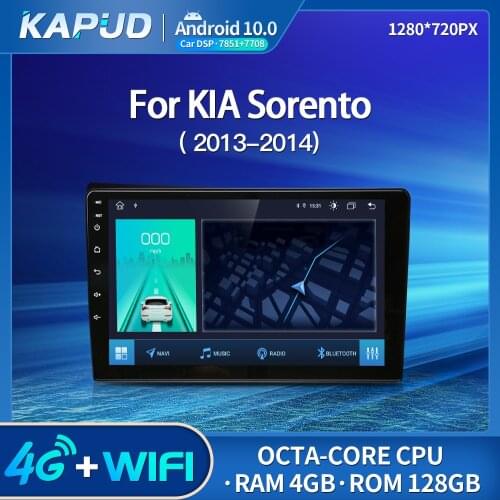 Kapud Android 10.0 Car Multimedia Video Player 9" Navigation For Kia Sorento 2 2013-2014 Radio Stereo BT GPS Wifi DSP