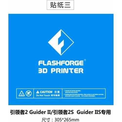 Funssor 5pcs*print sticker build plate tape 305x265mm for Flashforge Guider 2/2S blue print bed tape Fast Ship